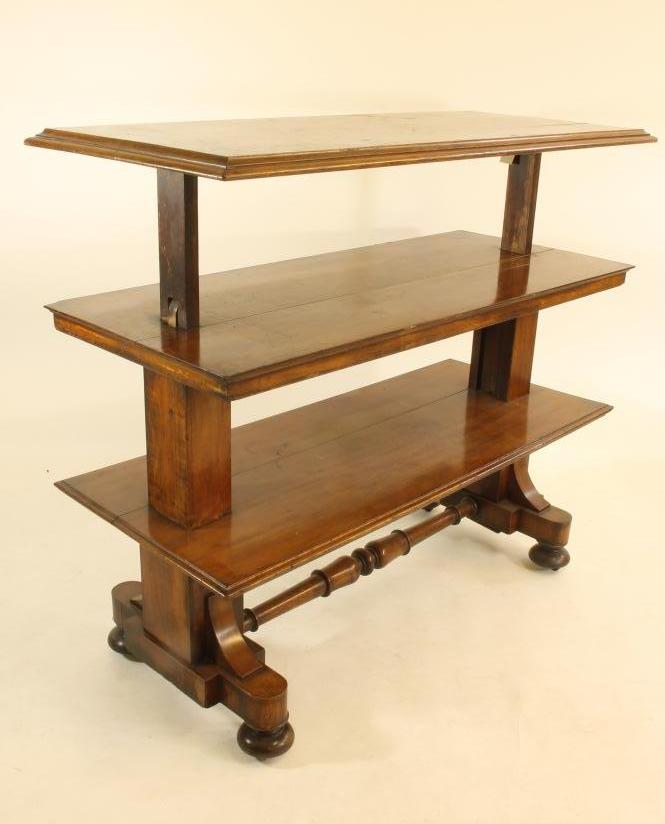 A VICTORIAN OAK BUFFET of oblong three tier form Image