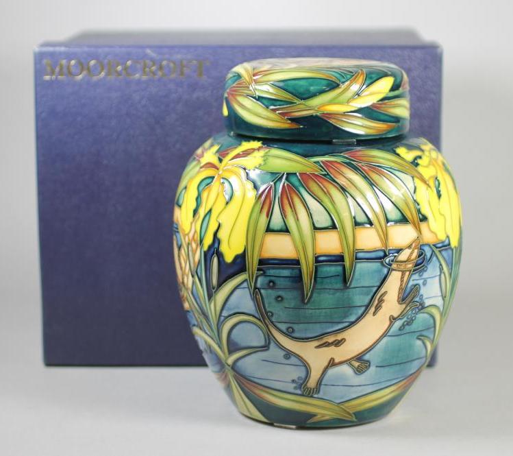 A MOORCROFT POTTERY LIMITED EDITION JAR AND COVER Image