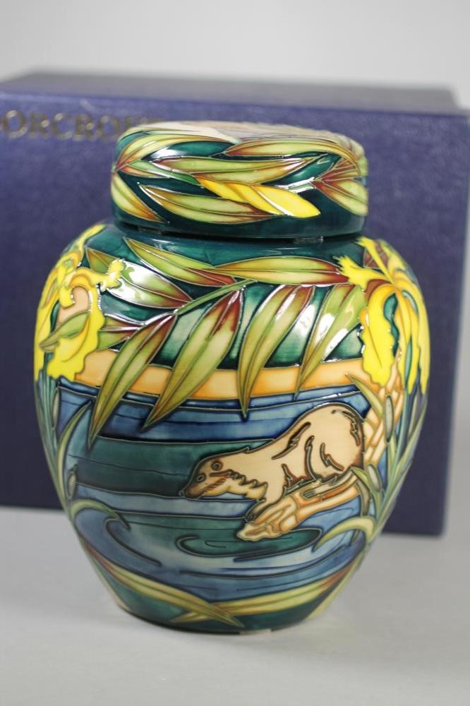 A MOORCROFT POTTERY LIMITED EDITION JAR AND COVER Image