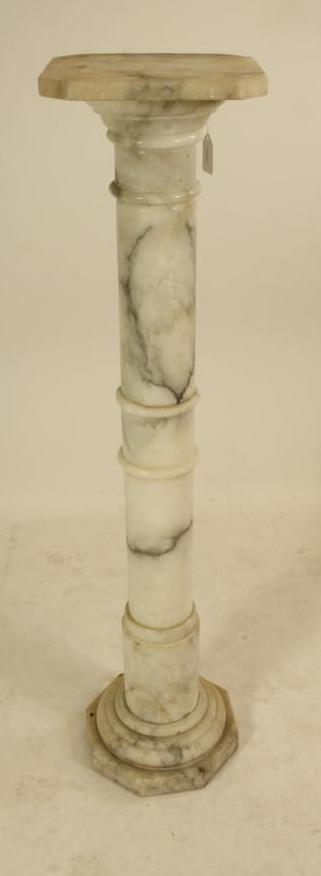AN ALABASTER PEDESTAL Image