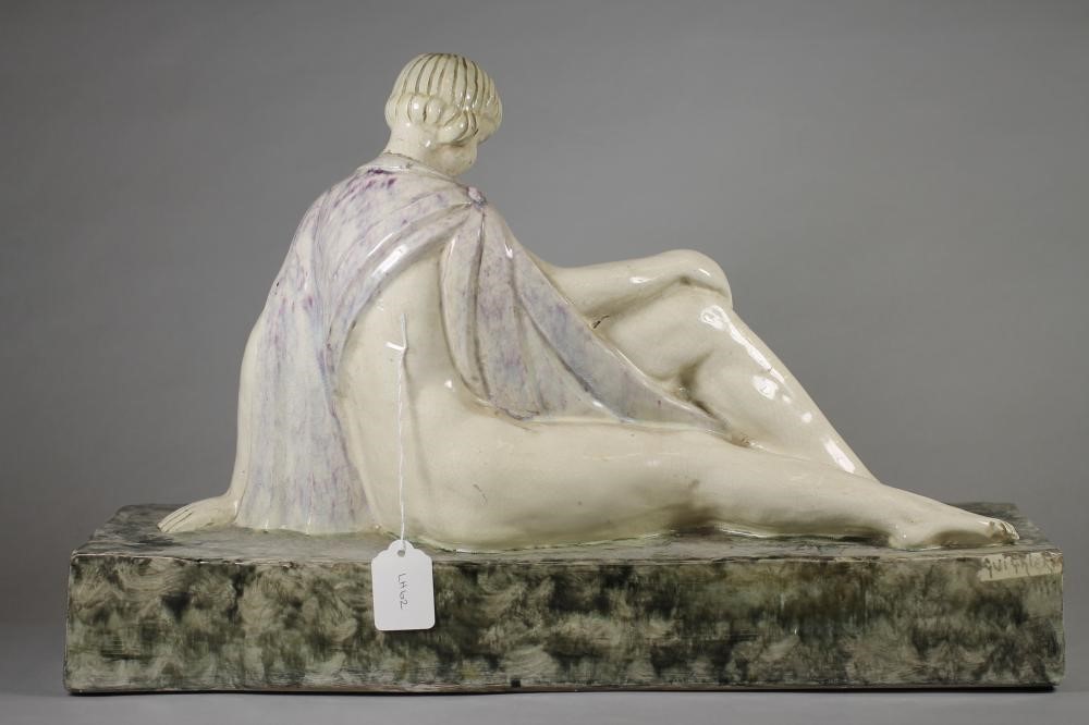 AN ART DECO EARTHENWARE FIGURE Image