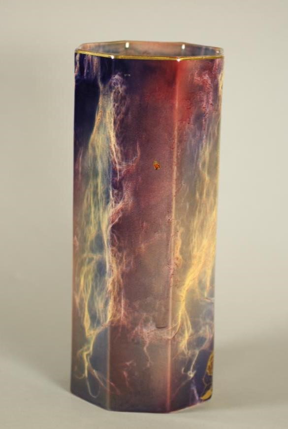 A WILKINSONS "ORIFLAMME" EARTHENWARE SLEEVE VASE Image