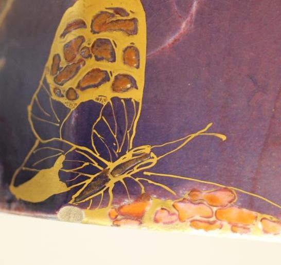 A WILKINSONS "ORIFLAMME" EARTHENWARE SLEEVE VASE Image