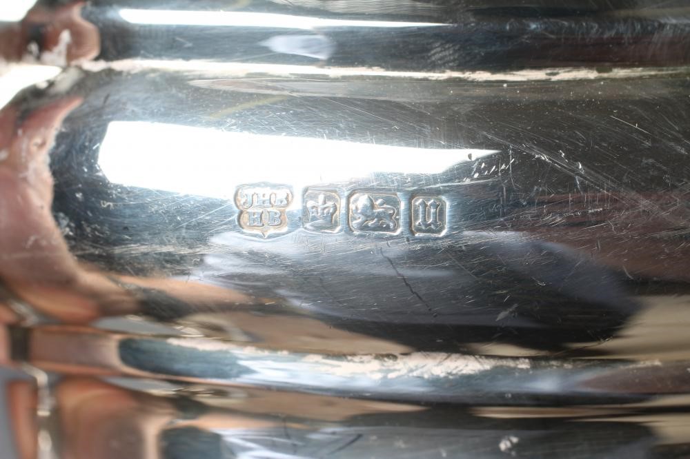 A GEORGE V SILVER THREE PIECE TEA SERVICE by Z Barraclough & Sons Image