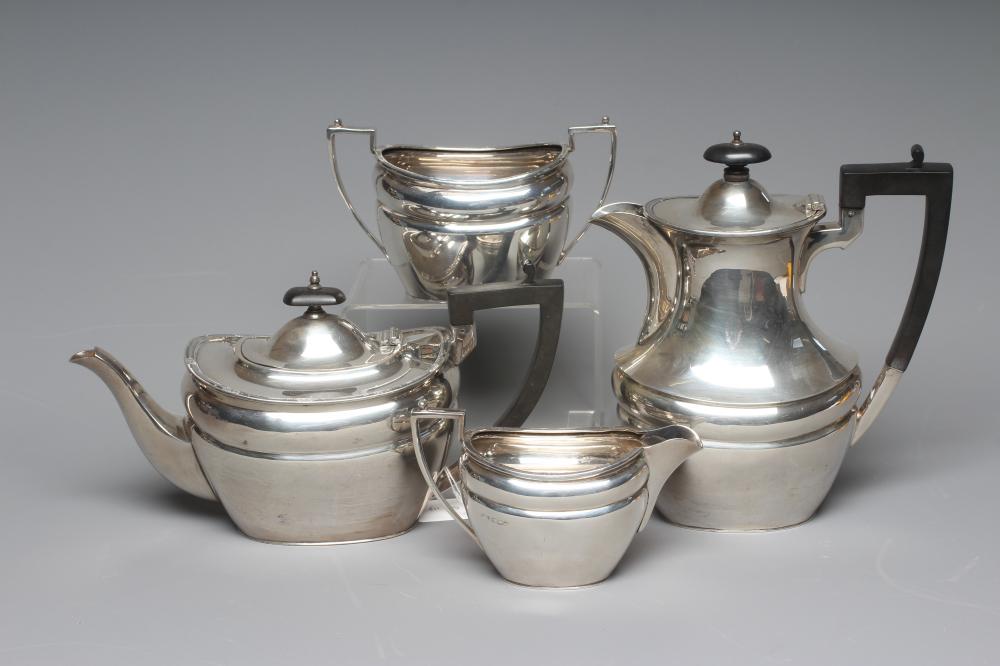A GEORGE V SILVER FOUR PIECE TEA AND COFFEE SERVICE by Frank Cobb & Co. Ltd. Image