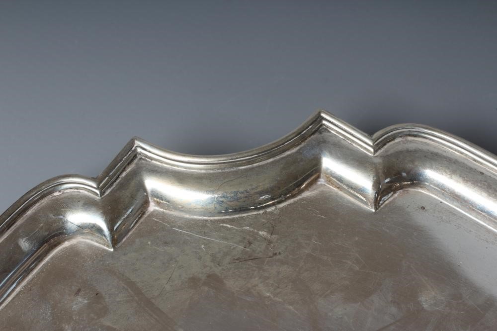 AN ELIZABETH II SILVER SQUARE SALVER by Mappin & Webb, Sheffield 1959, with re-entrant corners, Image