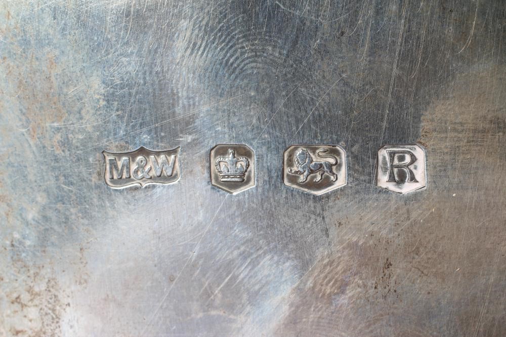 AN ELIZABETH II SILVER SQUARE SALVER by Mappin & Webb, Sheffield 1959, with re-entrant corners, Image