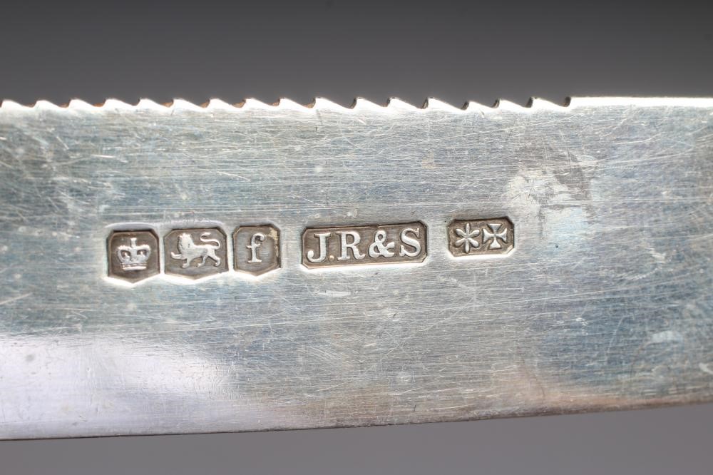 A GEORGE V SILVER SET OF TWELVE PAIRS OF FRUIT KNIVES AND FORKS Joseph Rodgers & Sons Image