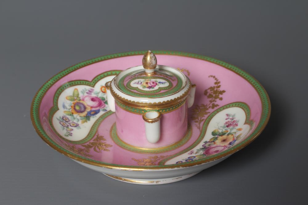 A SEVRES PORCELAIN INK STAND Image