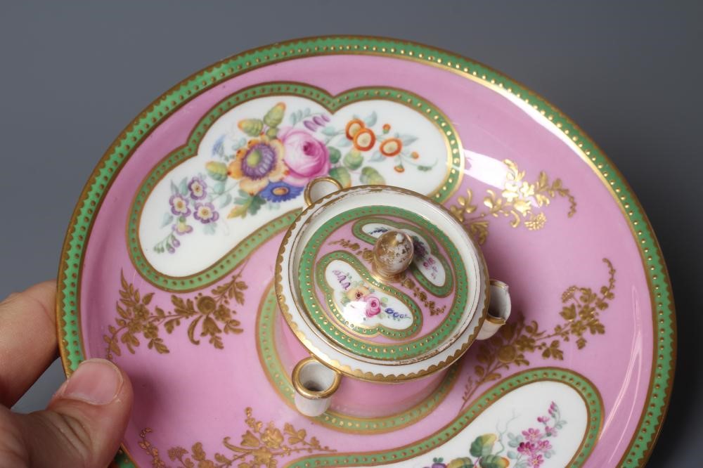 A SEVRES PORCELAIN INK STAND Image