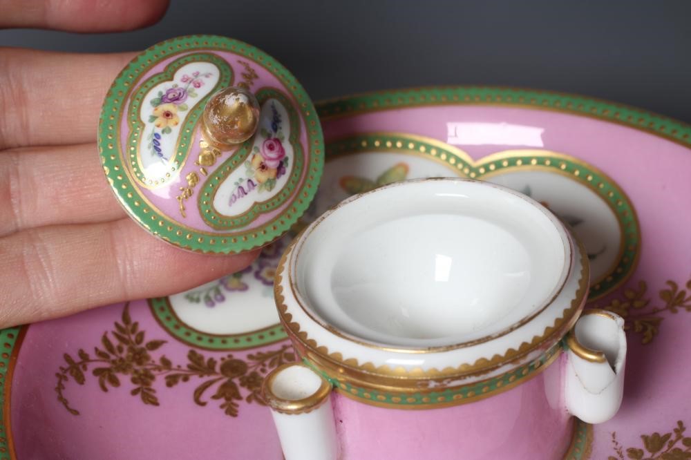 A SEVRES PORCELAIN INK STAND Image