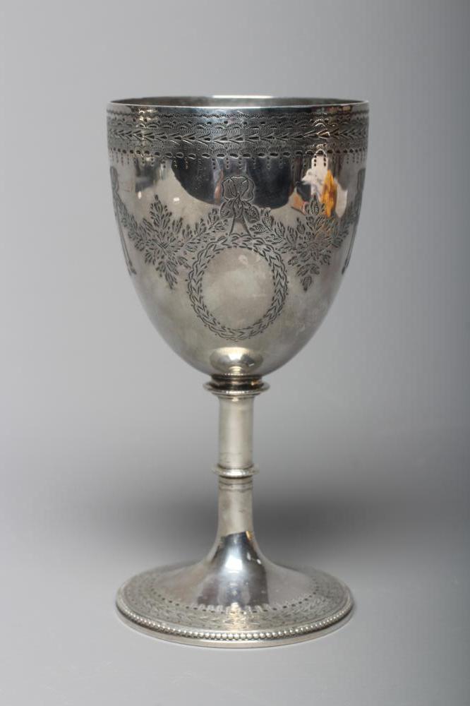 AN EARLY VICTORIAN SILVER GOBLET by Robert Harper Image