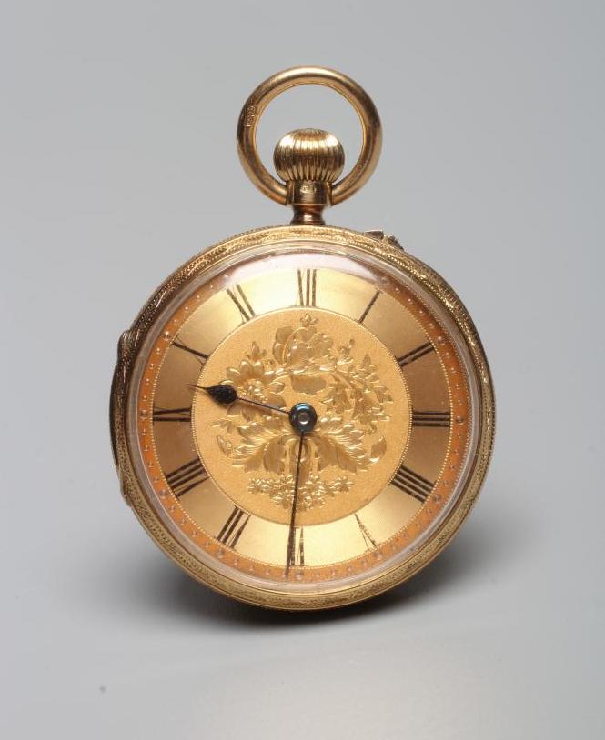 A LATE VICTORIAN TOP WIND SMALL POCKET WATCH Image