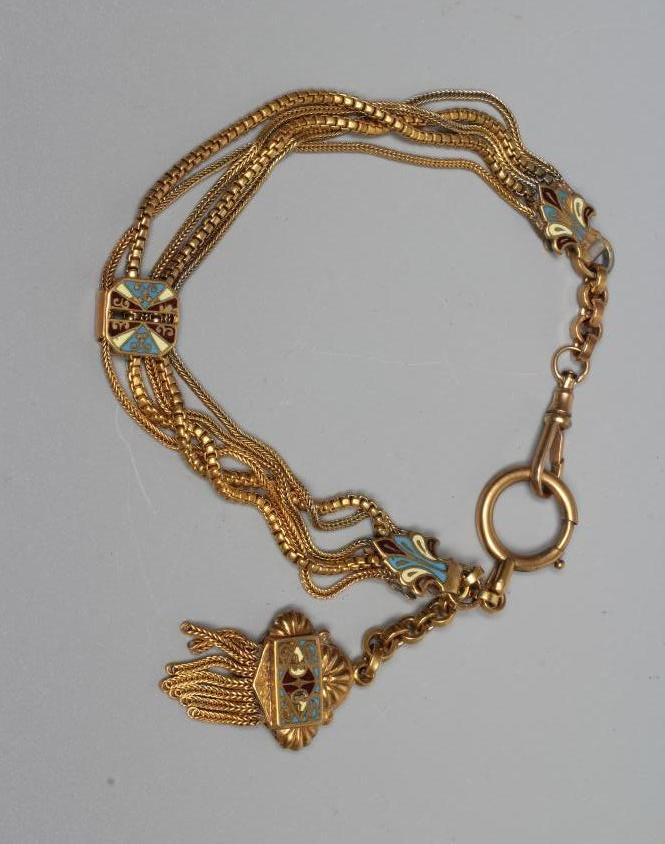 A GERMAN GILT METAL FANCY WATCH CHAIN Image