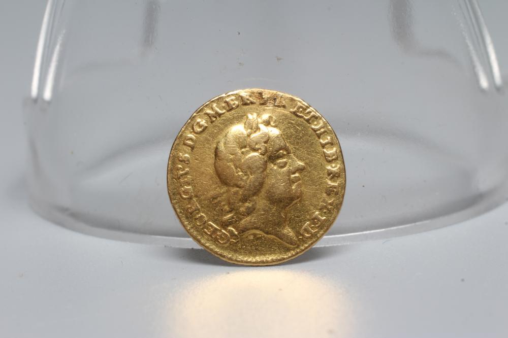 A GEORGE I ONE QUARTER GUINEA, 1718, 2g Image
