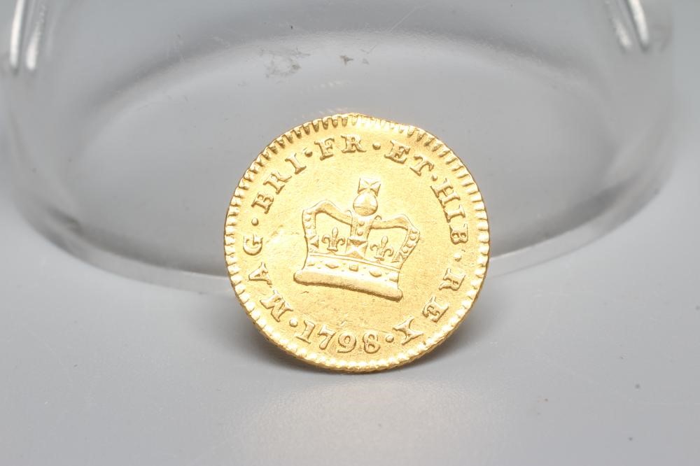 A GEORGE III ONE THIRD GUINEA, 1798, 2.7g Image