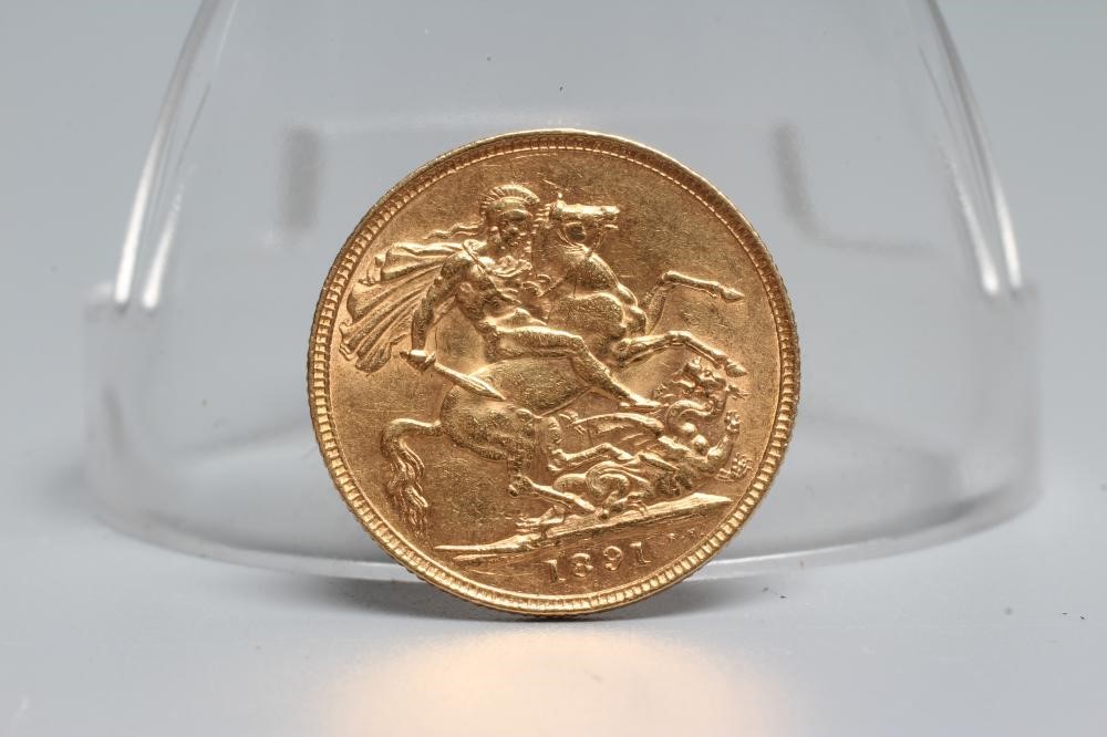 A VICTORIA JH SOVEREIGN, 1891, 8g (Est. plus 20% premium) Image