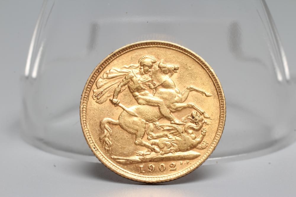 AN EDWARD VII SOVEREIGN, 1902, 8g (Est. plus 20% premium) Image