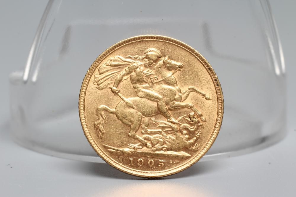 AN EDWARD VII SOVEREIGN, 1905, 8g (Est. plus 20% premium) Image