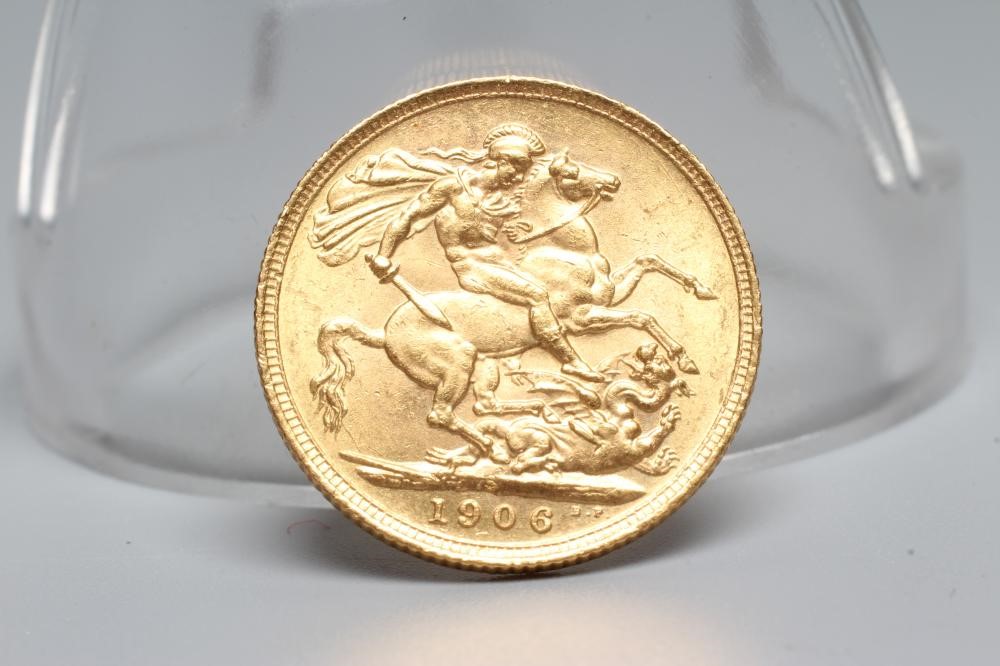 AN EDWARD VII SOVEREIGN, 1906, 8g (Est. plus 20% premium) Image