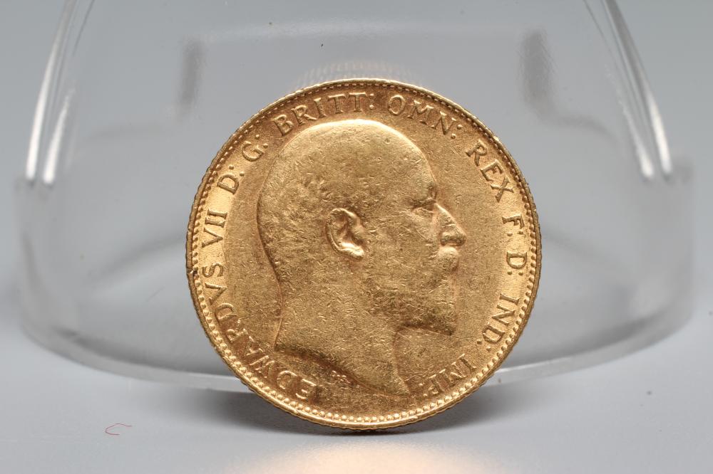 AN EDWARD VII SOVEREIGN, 1908, 8g (Est. plus 20% premium) Image
