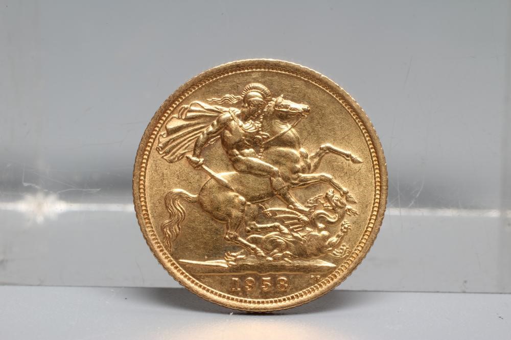 AN ELIZABETH II SOVEREIGN, 1958, 8g (Est. plus 20% premium) Image