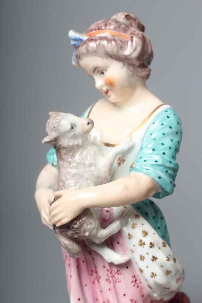 A PAIR OF BLOOR DERBY PORCELAIN FRENCH SHEPHERDS Image