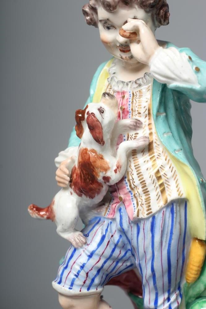 A PAIR OF BLOOR DERBY PORCELAIN FRENCH SHEPHERDS Image