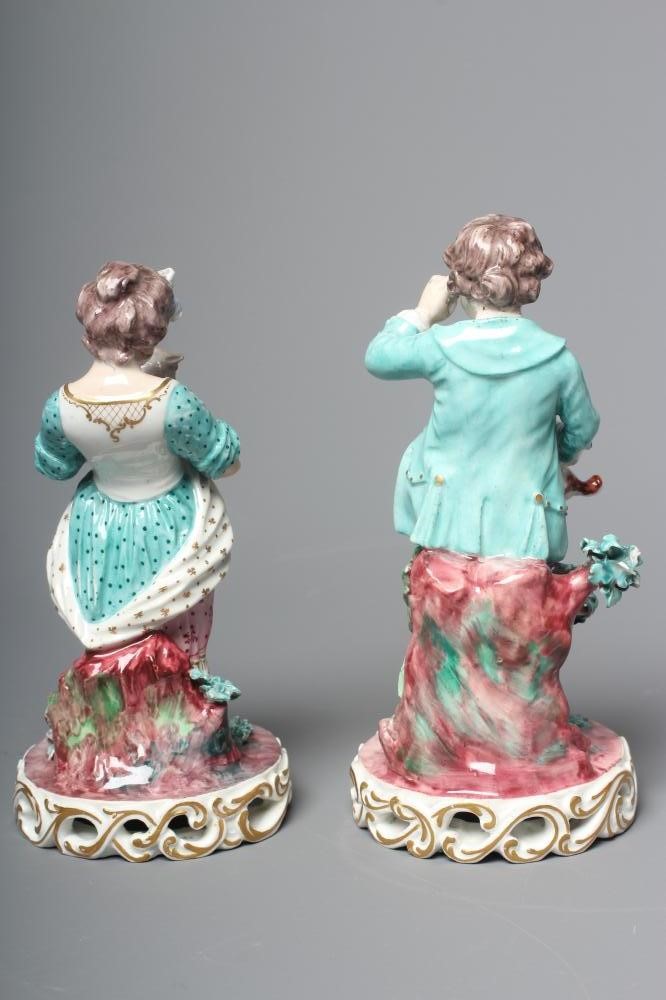 A PAIR OF BLOOR DERBY PORCELAIN FRENCH SHEPHERDS Image