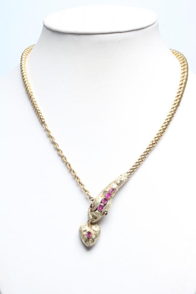 A VICTORIAN SNAKE NECKLACE Image