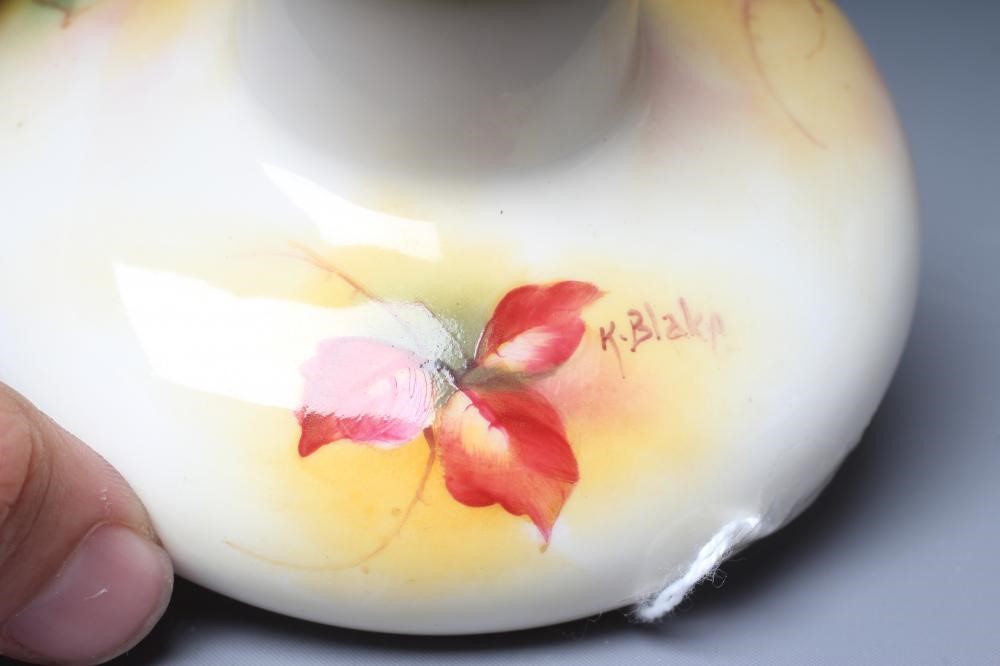 A ROYAL WORCESTER SMALL VASE, 1930, of squat globular form, painted by Kitty Blake with blackberries Image