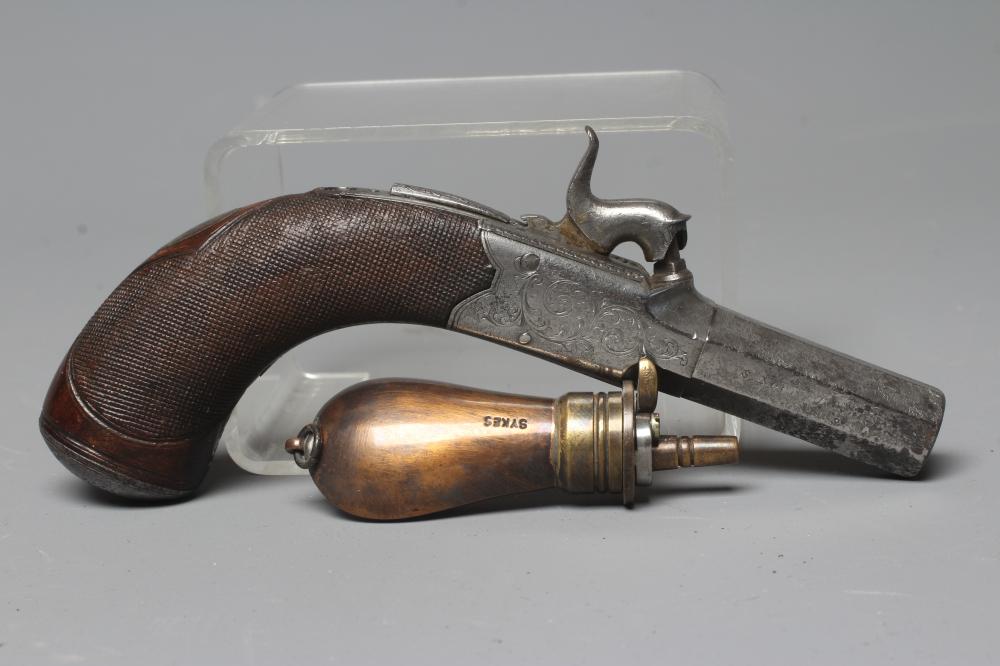 A PERCUSSION POCKET PISTOL with 1 5/8" octagonal twist off barrel Image