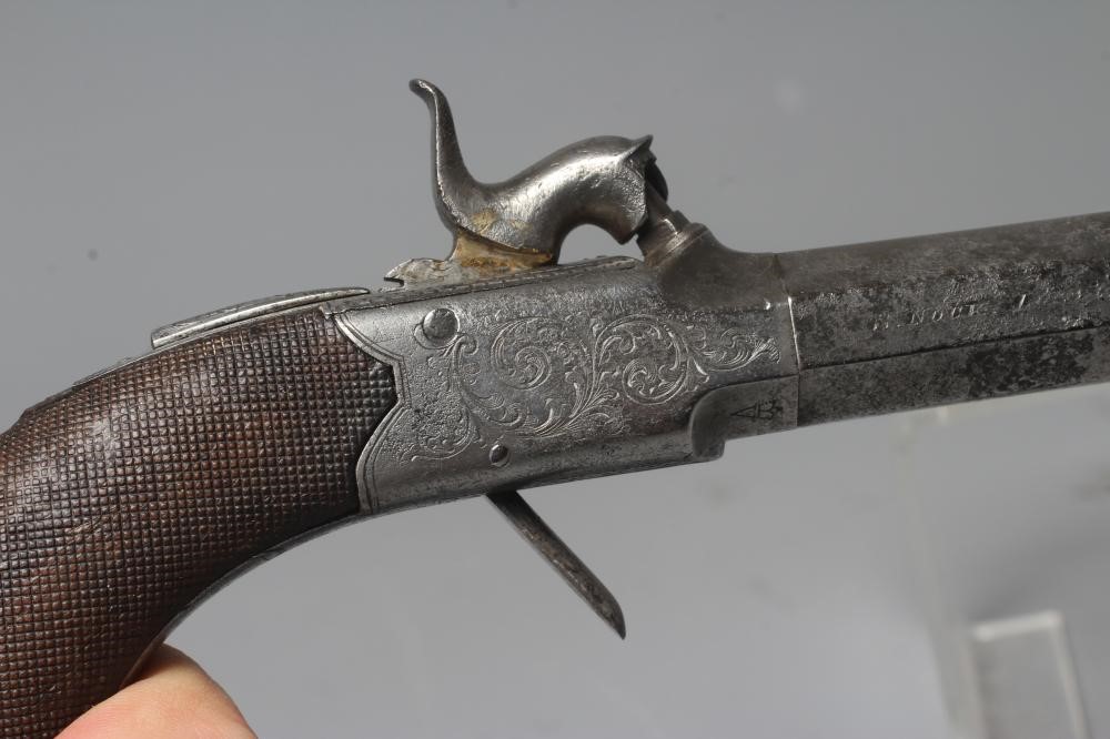 A PERCUSSION POCKET PISTOL with 1 5/8" octagonal twist off barrel Image