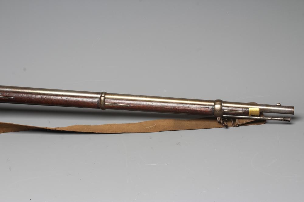 A THREE BAND PERCUSSION TOWER MUSKET with 39" barrel, action inscribed with crown over VR and TOWER Image
