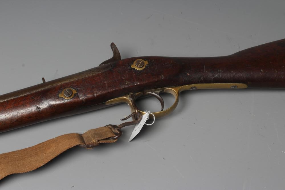 A THREE BAND PERCUSSION TOWER MUSKET with 39" barrel, action inscribed with crown over VR and TOWER Image