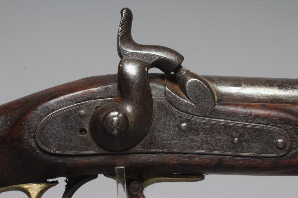 A BRITISH TYPE MILITARY PERCUSSION MUSKET, 19th century, with 39" barrel, action bearing rampant Image