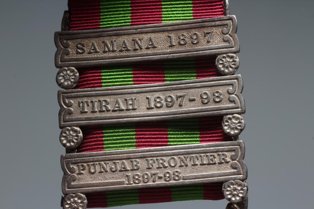 AN INDIAN GENERAL SERVICE MEDAL, awarded to H. Grainger of the Royal Scots Fusiliers, with clasps Image