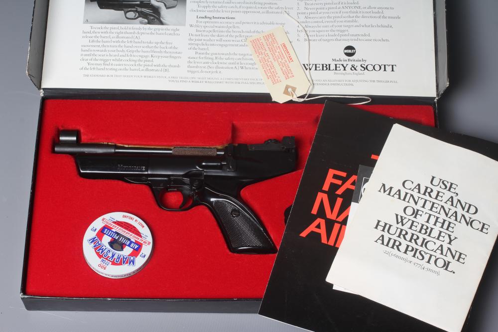 A WEBLEY HURRICANE AIR PISTOL, .22 calibre, boxed with paperwork (Est. plus 24% premium inc. VAT) Image