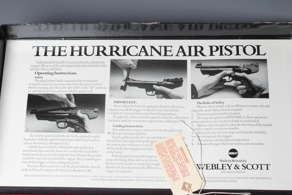 A WEBLEY HURRICANE AIR PISTOL, .22 calibre, boxed with paperwork (Est. plus 24% premium inc. VAT) Image