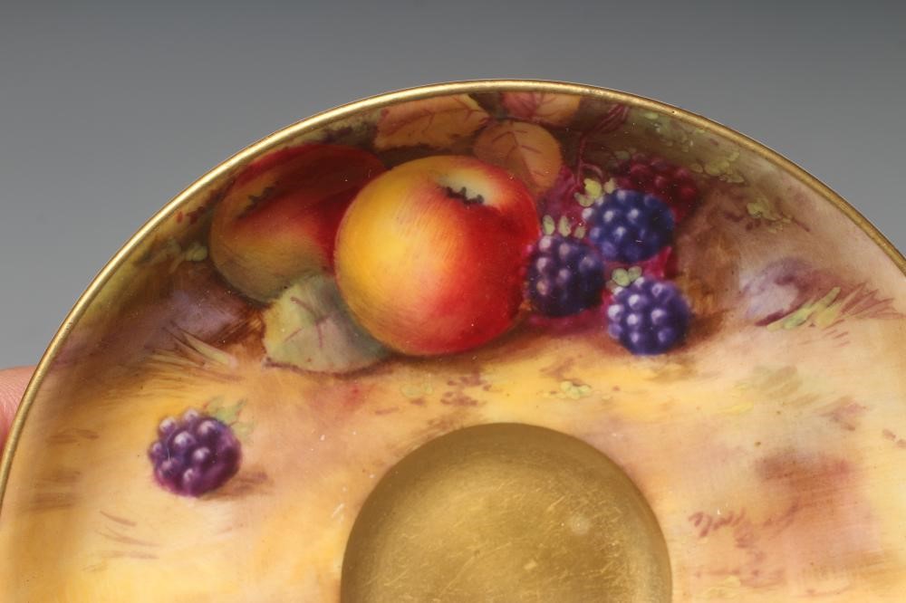A ROYAL WORCESTER CABINET COFFEE CUP AND SAUCER Image