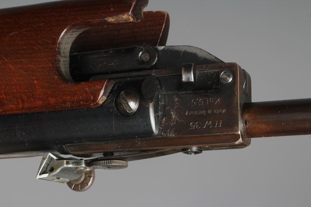 A WEIHRAUCH HW35 .22 AIR RIFLE with break barrel action, 19 1/2" barrel, iron sights, adjustable Image