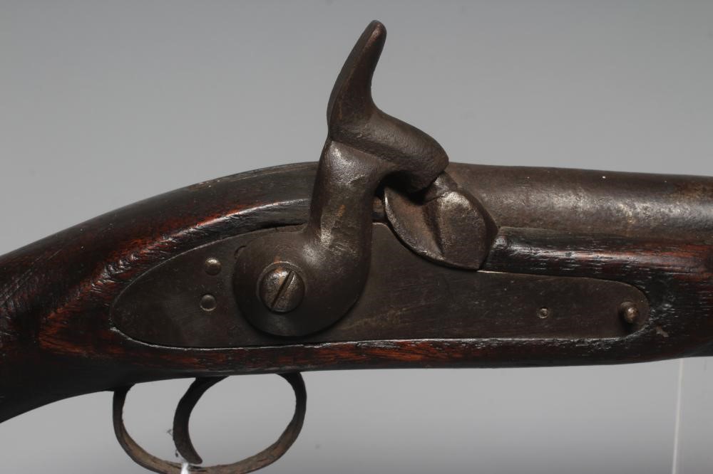 A PERCUSSION AFGHAN MUSKET, the 32 1/4" barrel with flared muzzle, script and rear groove sight, Image