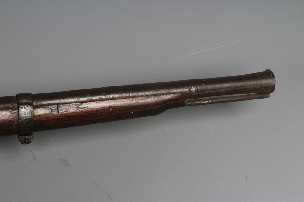 A PERCUSSION AFGHAN MUSKET, the 32 1/4" barrel with flared muzzle, script and rear groove sight, Image