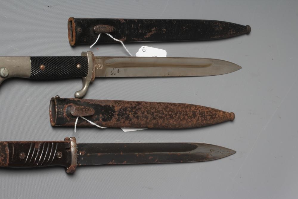 TWO GERMAN SECOND WORLD WAR BAYONETS, comprising a K98 bayonet, and a WKC dress bayonet, longest 16" Image