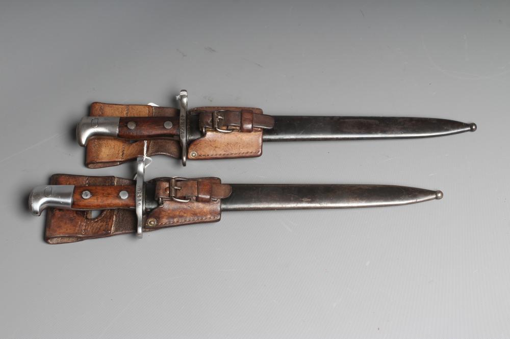 TWO SWISS 1889 PATTERN BAYONETS both by Waffenfabrik Image