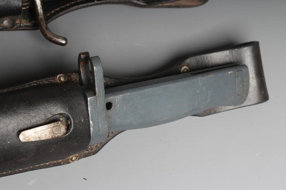 TWO GERMAN ERSATZ ALL STEEL BAYONETS, comprising a knife bayonet with 12 1/4" blade and another with Image