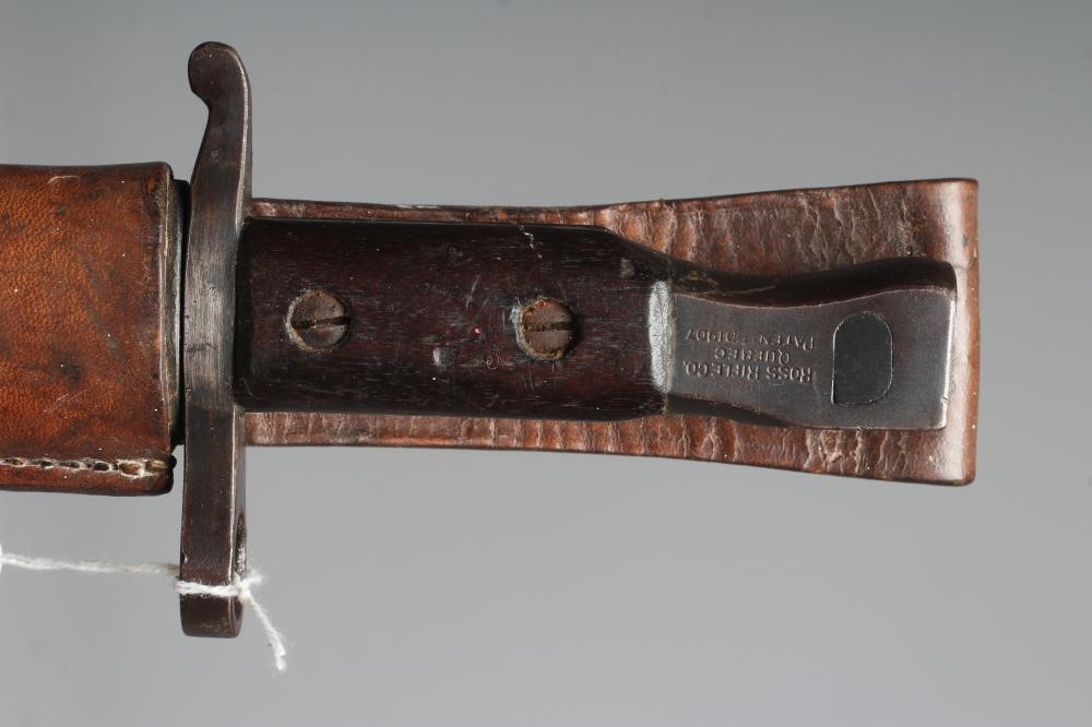 A CANADIAN 1910 PATTERN ROSS BAYONET with 10" clip point blade Image