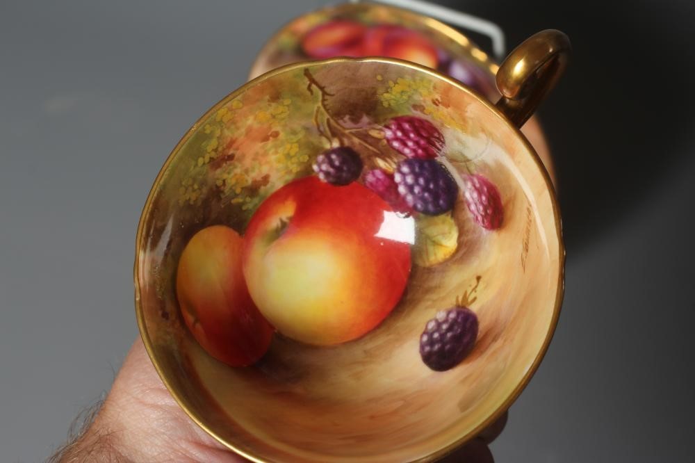 A ROYAL WORCESTER CABINET CUP AND SAUCER Image