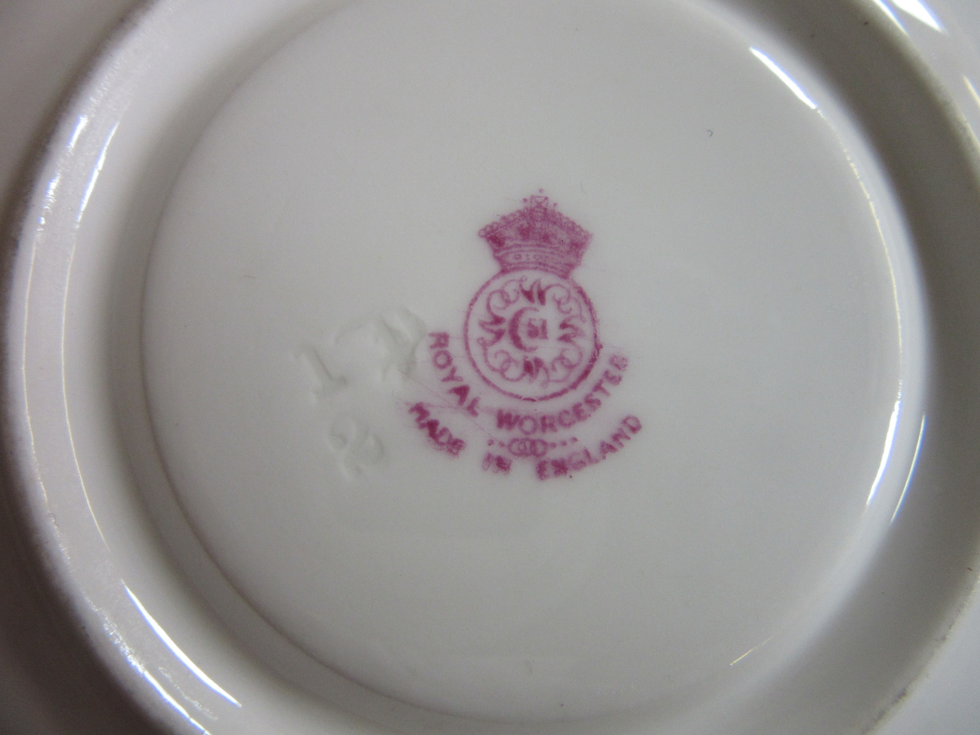 A ROYAL WORCESTER CABINET CUP AND SAUCER Image