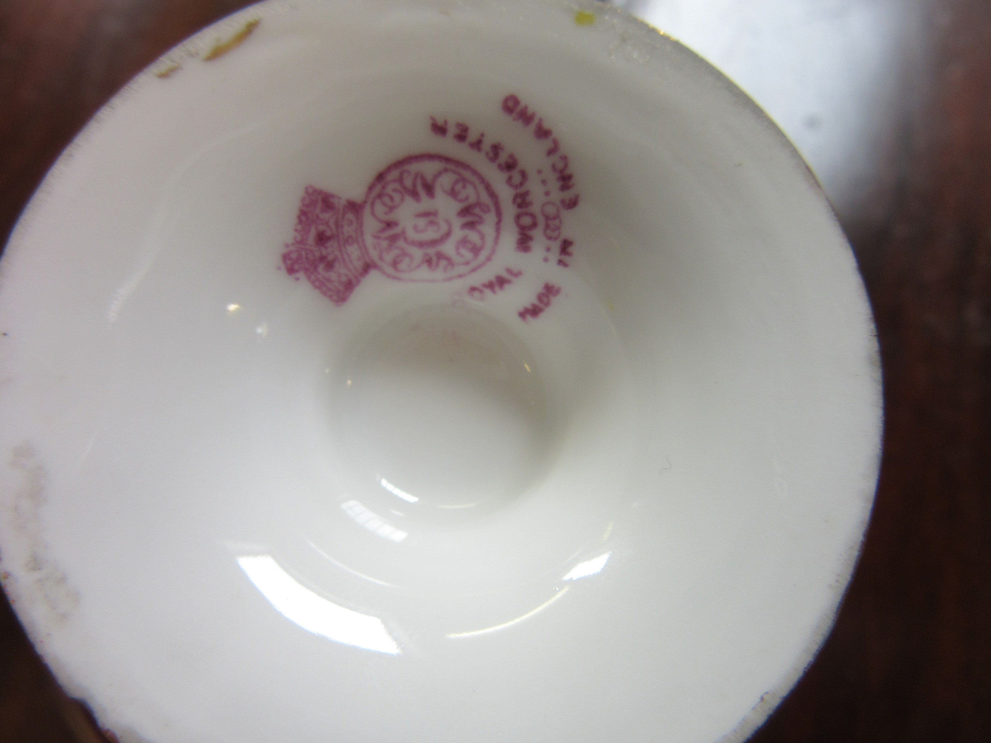 A ROYAL WORCESTER CABINET CUP AND SAUCER Image